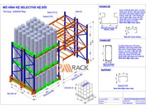 kệ tải trọng nặng đôi