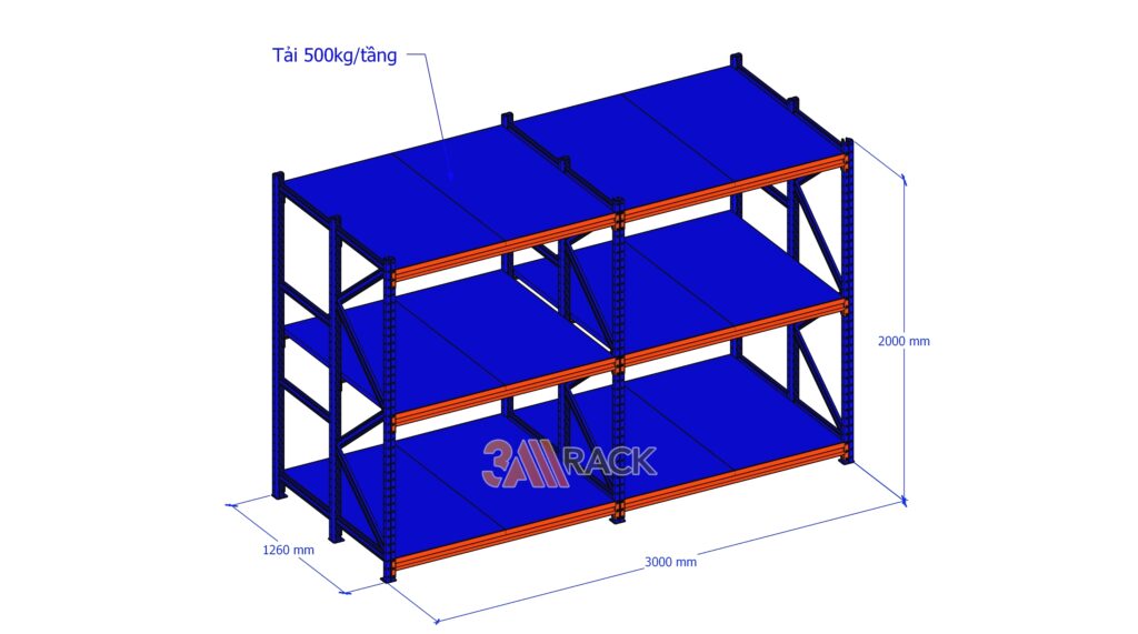 Kệ Công Nghiệp 3 Tầng Long Biên